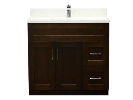 48" Solid Wood Shaker Vanity with Drawers (No Top)