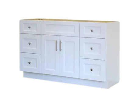 54" Solid Wood Shaker Vanity (No Top)