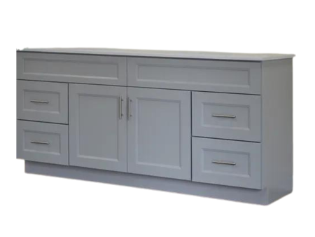 60" Solid Wood Shaker Vanity (No Top)