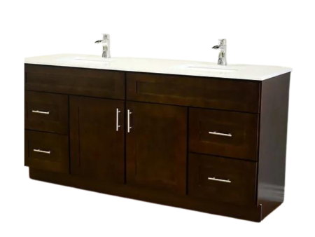 60" Solid Wood Shaker Vanity (No Top)