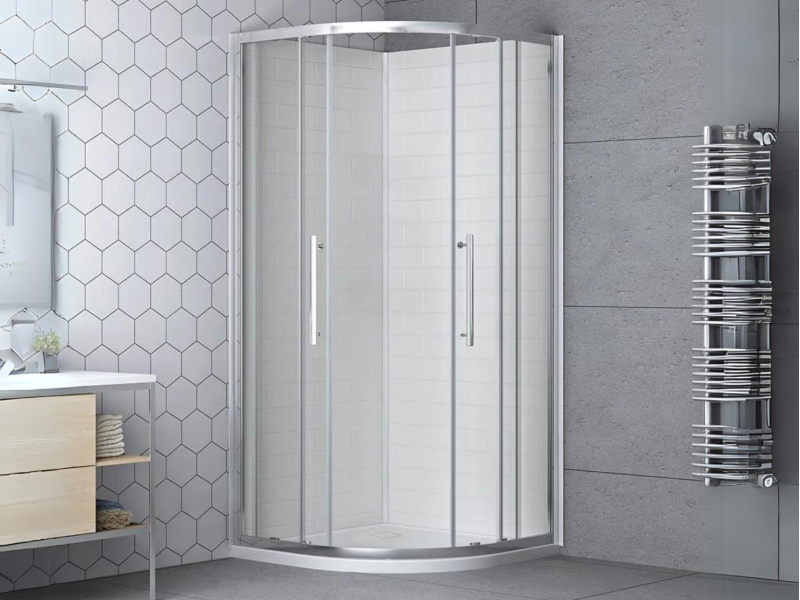 36" x 36" ROUND CHROME Shower Enclosure