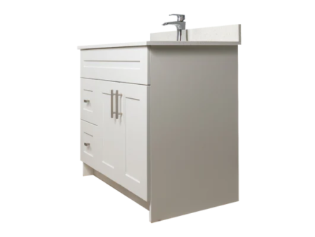 36" MDF Shaker Vanity with Drawers (No Top)