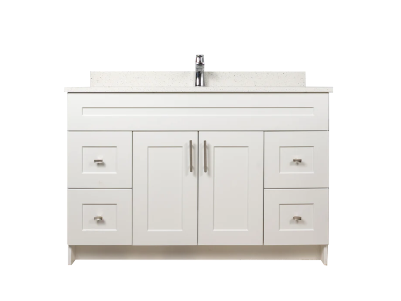 54" MDF Shaker Vanity (No Top)