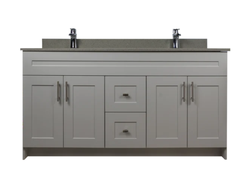 60" MDF Shaker Vanity (No Top)