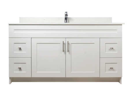 72" MDF Shaker Vanity (No Top)