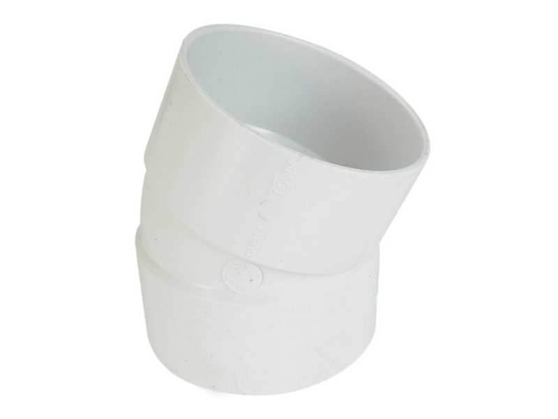 PVC Elbow 22.5° 4" (650358)