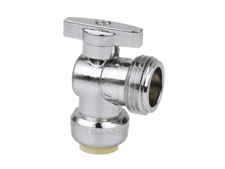 1/2" Push x 3/8" Hose Angle Ball Valve