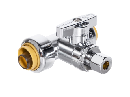 1/2" Push  x 1/4" OD Tee Ball Valve