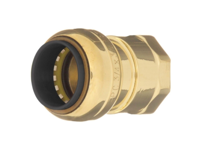 1/2" Push x FNPT Brass Coupling