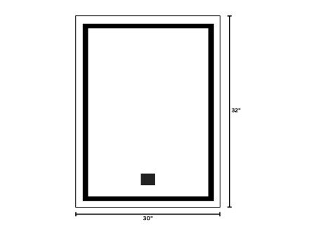 30" X 32" BLUETOOTH LED MIRROR