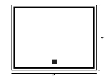 60" X 32" BLUETOOTH LED MIRROR