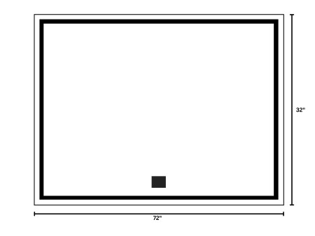 72" X 32" BLUETOOTH LED MIRROR