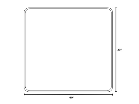 60" x 30" CHROME Mirror