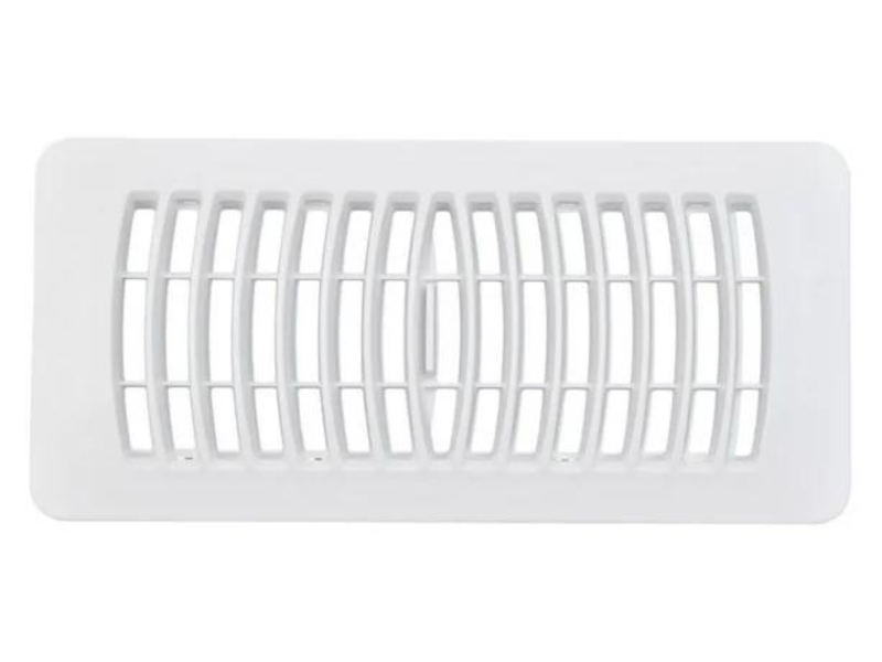 4" x 10" (White) Plastic Floor Vent