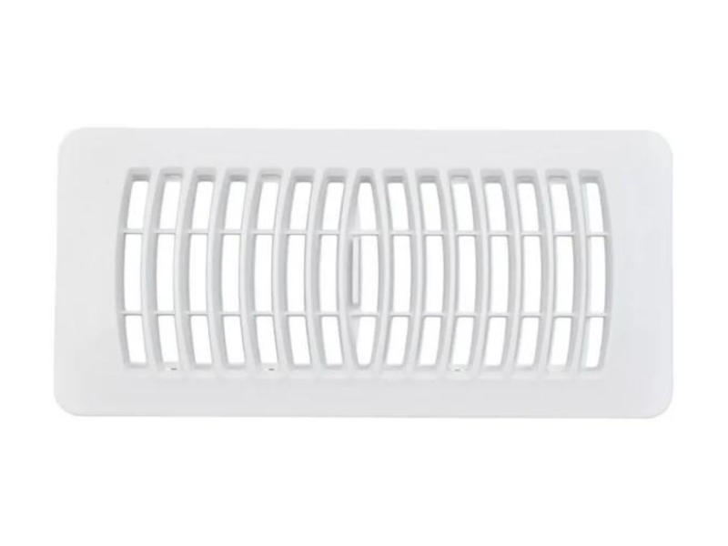 3" x 10" (White) Plastic Floor Vent