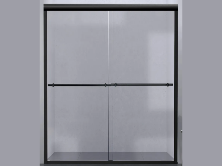 60" x 72" BLACK MUS-26 Framed Shower Door