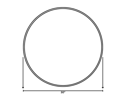 30" ROUND BLACK MIRROR