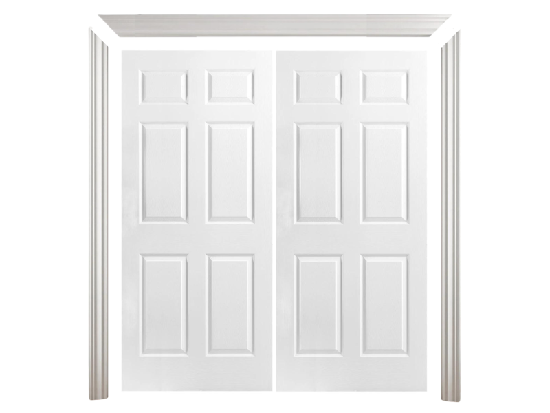 (64" x 80") 6 Panel Double Door