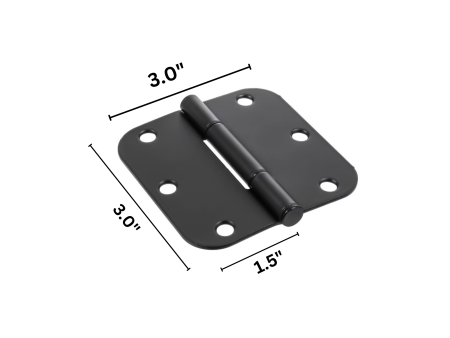 (Black) Door Hinges 3" x 3"